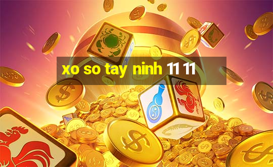 xo so tay ninh 11 11