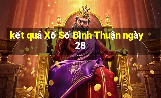 kết quả Xổ Số Bình Thuận ngày 28