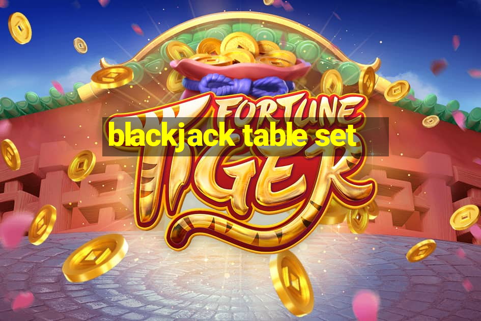 blackjack table set