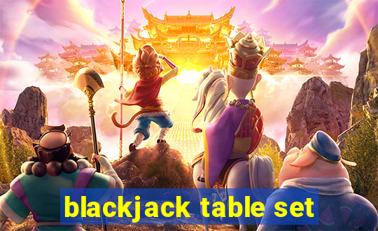 blackjack table set