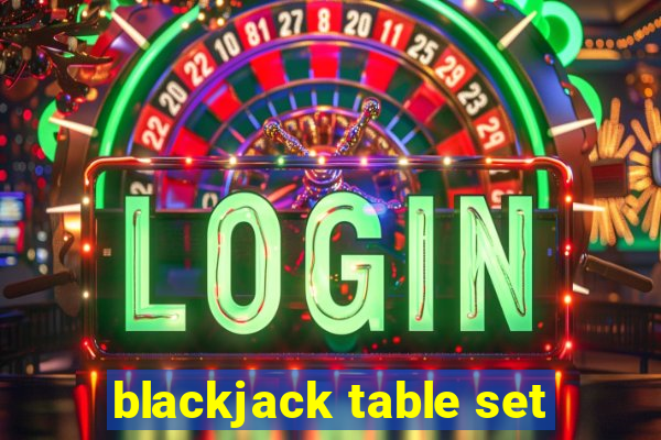 blackjack table set