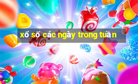 xổ số các ngày trong tuần