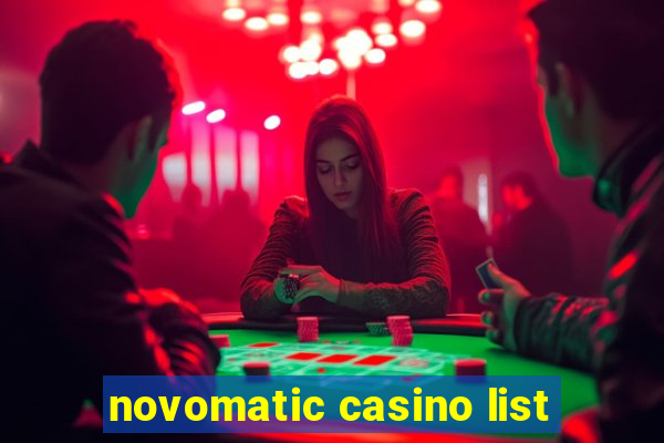 novomatic casino list