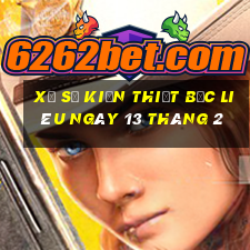 xổ số kiến thiết bạc liêu ngày 13 tháng 2