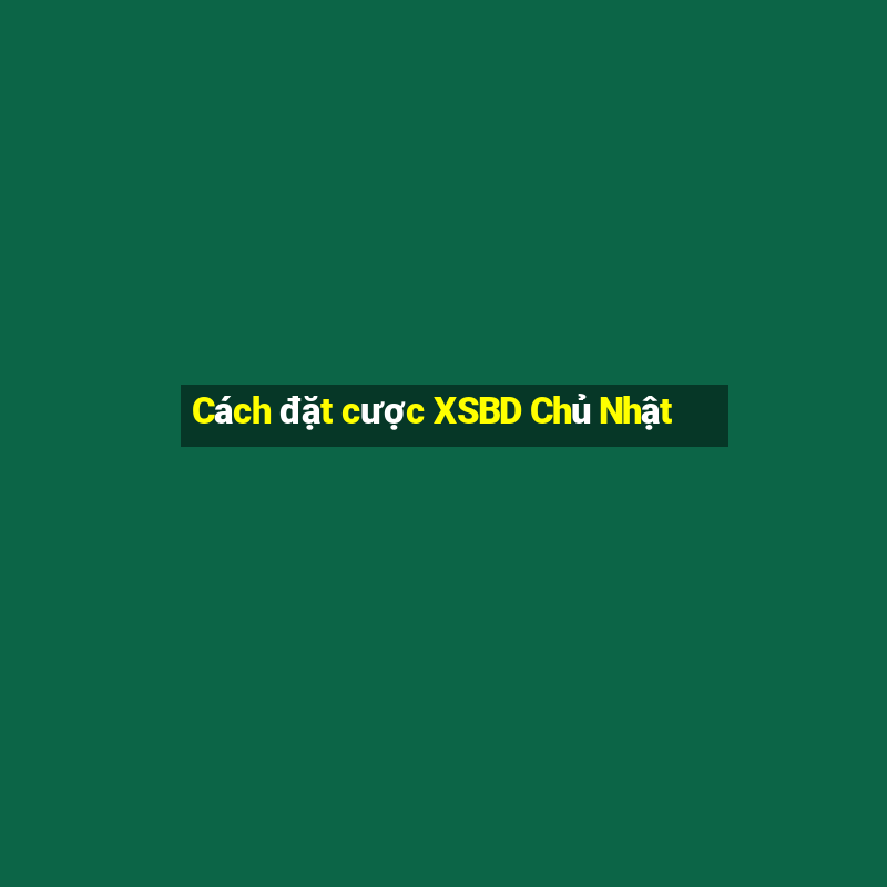 Cách đặt cược XSBD Chủ Nhật