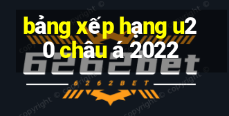 bảng xếp hạng u20 châu á 2022