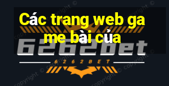 Các trang web game bài của