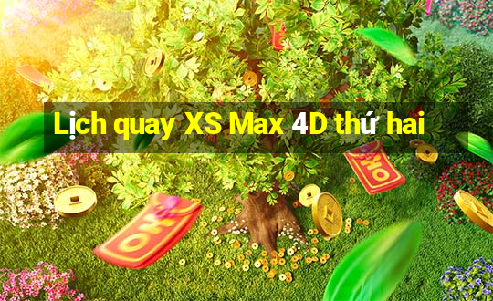 Lịch quay XS Max 4D thứ hai