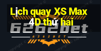 Lịch quay XS Max 4D thứ hai