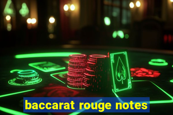 baccarat rouge notes