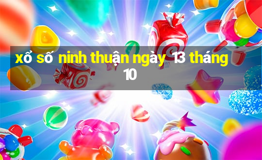 xổ số ninh thuận ngày 13 tháng 10