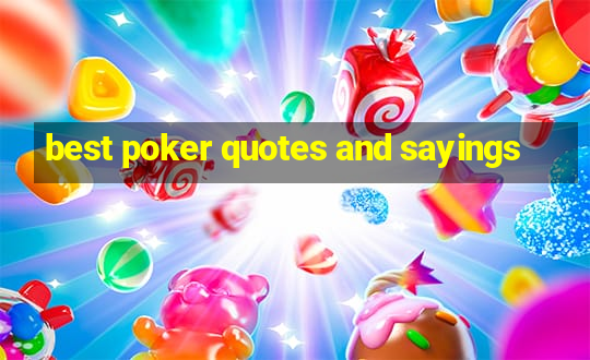 best poker quotes and sayings