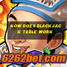 how does blackjack table work