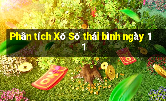 Phân tích Xổ Số thái bình ngày 11