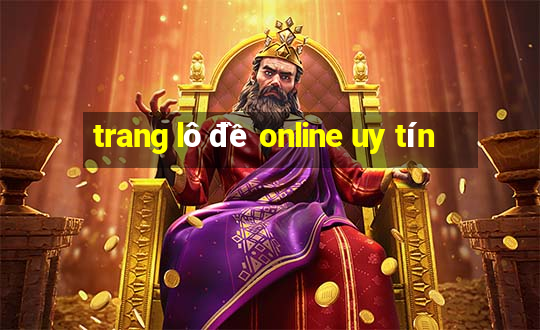 trang lô đề online uy tín