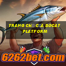 Trang chủ của Bocat Platform