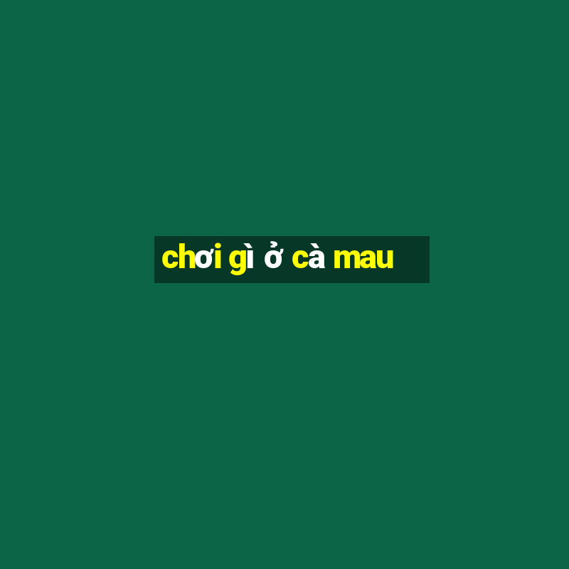 chơi gì ở cà mau