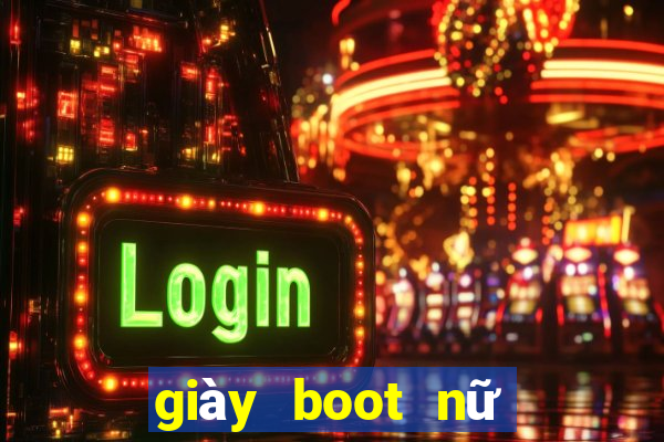 giày boot nữ đế bệt cổ cao