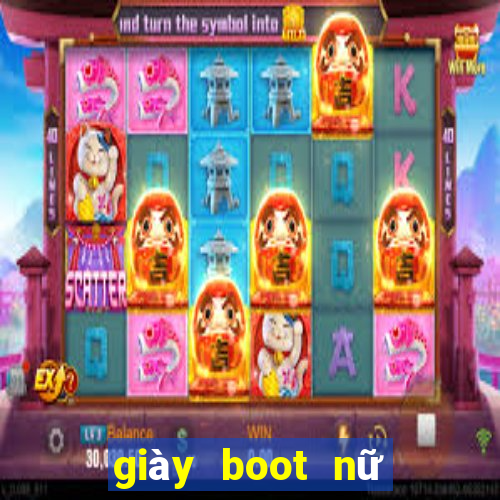 giày boot nữ đế bệt cổ cao