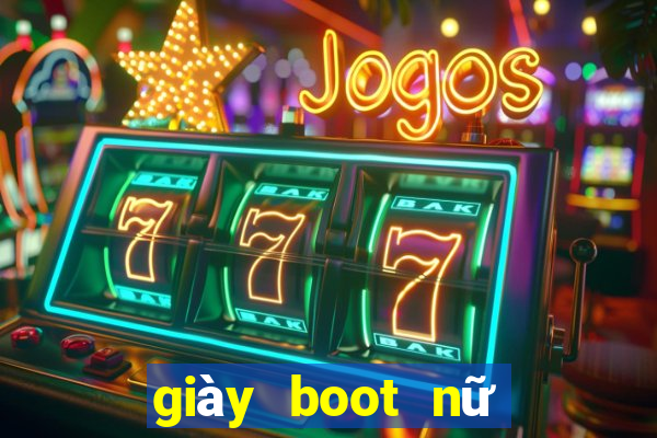 giày boot nữ đế bệt cổ cao