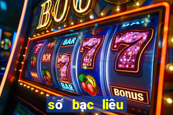 số bạc liêu hôm nay