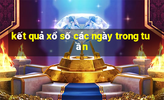 kết quả xổ số các ngày trong tuần