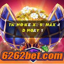 Thống kê Xổ Số max 4d ngày 1