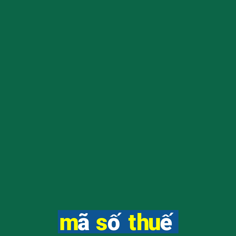 mã số thuế