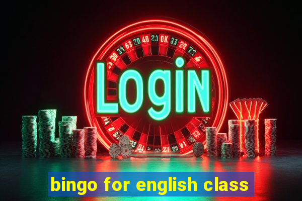 bingo for english class