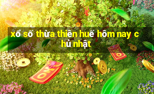 xổ số thừa thiên huế hôm nay chủ nhật