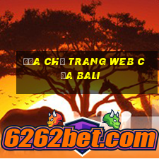 Địa chỉ trang web của Bali