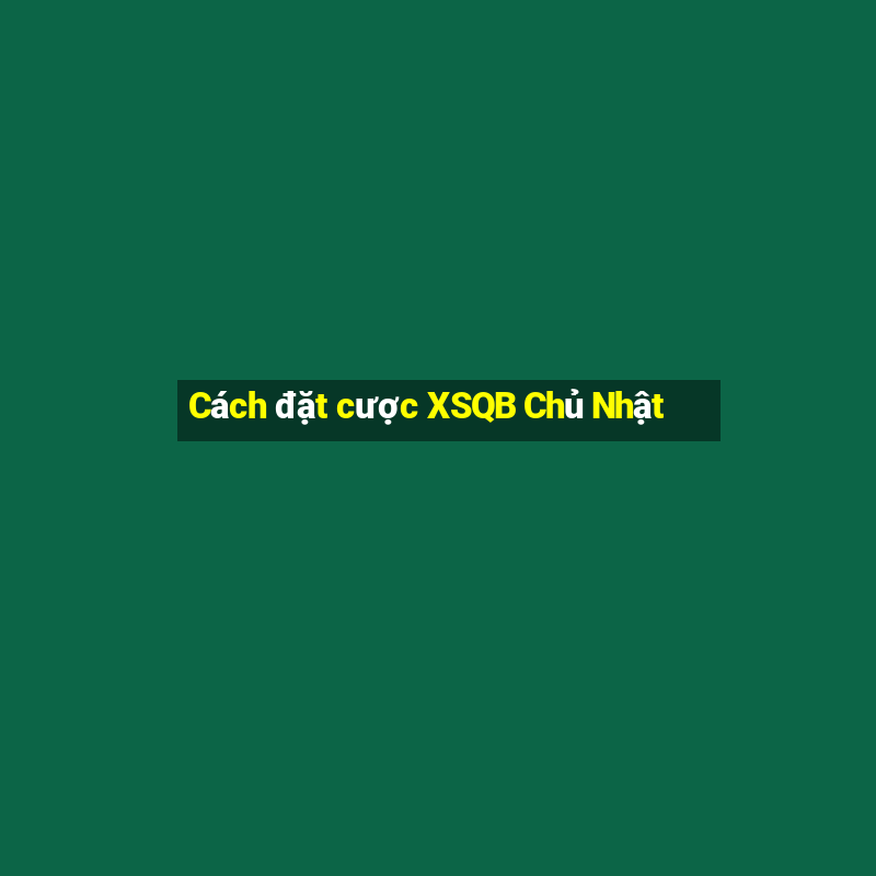 Cách đặt cược XSQB Chủ Nhật