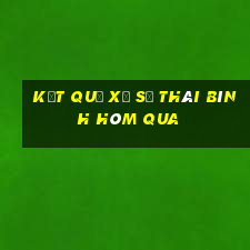 Kết quả xổ số thái bình Hôm qua