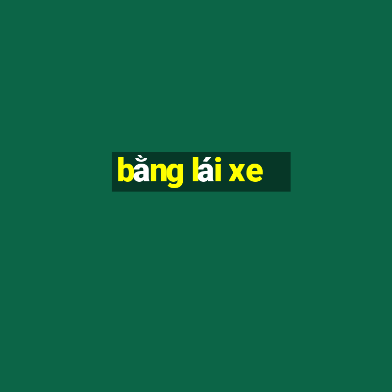 bằng lái xe