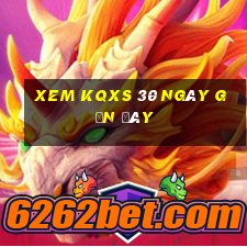 xem kqxs 30 ngày gần đây