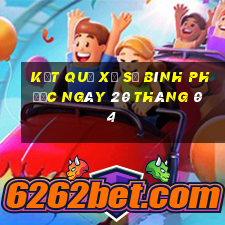 kết quả xổ số bình phước ngày 20 tháng 04