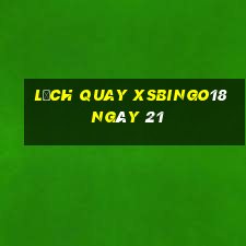 Lịch quay XSBINGO18 ngày 21