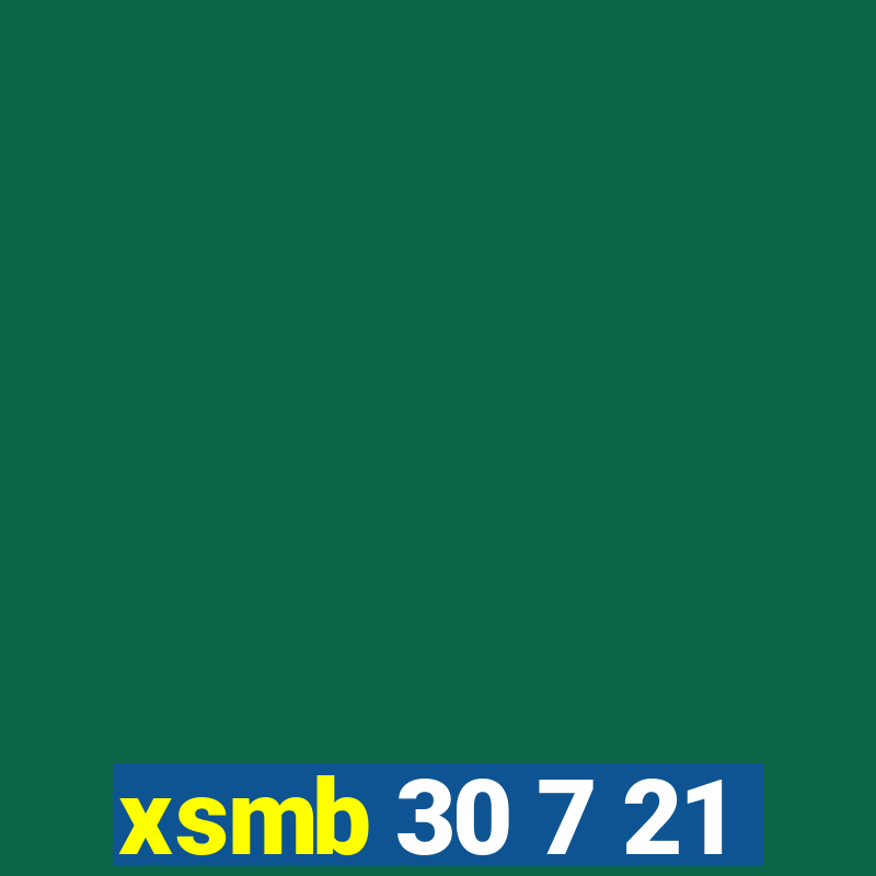 xsmb 30 7 21