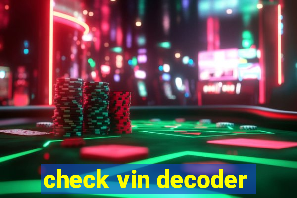 check vin decoder