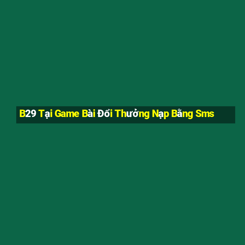 B29 Tại Game Bài Đổi Thưởng Nạp Bằng Sms