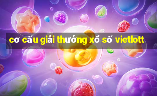 cơ cấu giải thưởng xổ số vietlott