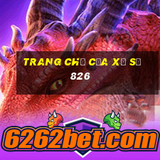 Trang chủ của xổ số 826