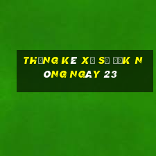 Thống kê Xổ Số Đắk Nông ngày 23