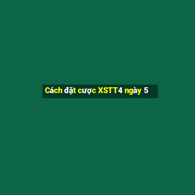 Cách đặt cược XSTT4 ngày 5