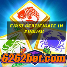 first certificate in english