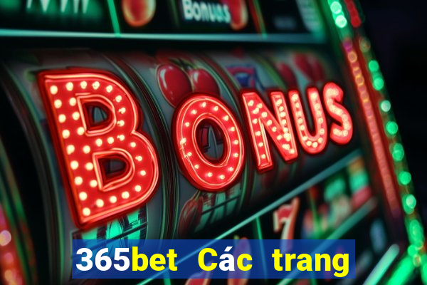 365bet Các trang web mới nhất