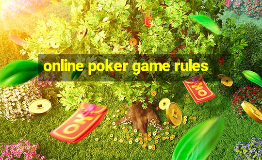 online poker game rules