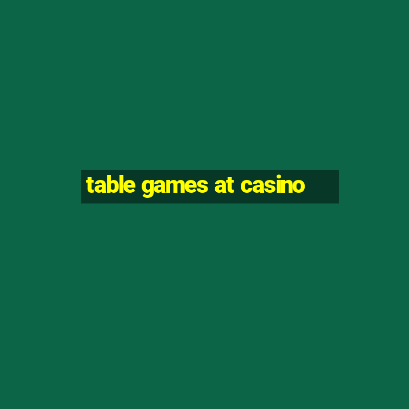 table games at casino