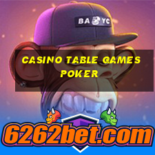 casino table games poker