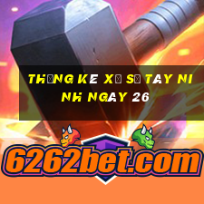 Thống kê Xổ Số Tây Ninh ngày 26